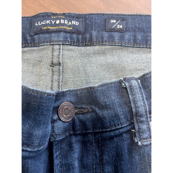 Lucky Brand 121 Slim Fit Jeans Mens Size 36 Button Fly Denim Measure 36x32 - Picture 7 of 9